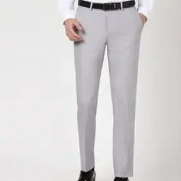 Men Checked Slim Fit Flat-Front Trousers-image-77