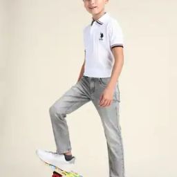 Boys Mid-Wash Regular Fit Jeans-image-18
