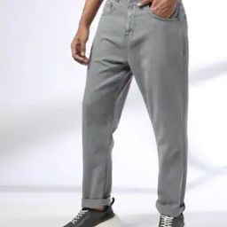 Men Mid-Wash Loose Fit Jeans-image-62