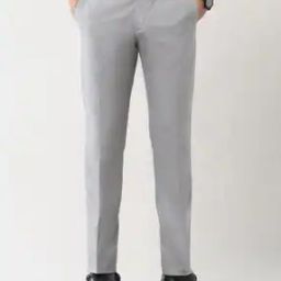 Men Tapered Fit Flat-Front Trousers-image-25