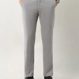 arrow Men Tapered Fit Flat-Front Trousers-picture-10