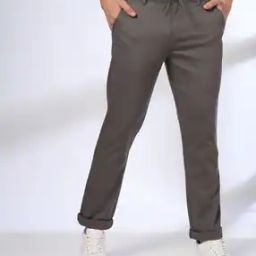 Men Regular Fit Flat-Front Trousers-image-49