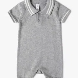 Solid Short Sleeves Button-Down Onesies-image-86