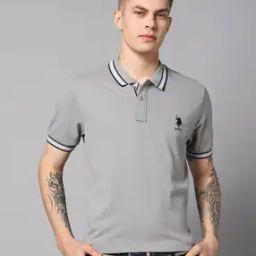 Men Slim Fit Polo T-Shirt with Contrast Tipping-image-32