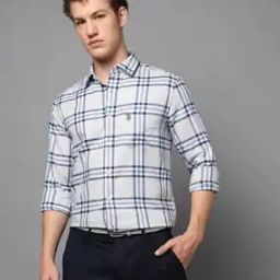 Men Checked Tailored Fit Shirt with Patch Pocket-image-53