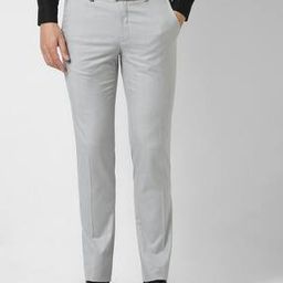 Men Regular Fit Flat-Front Trousers-image-4