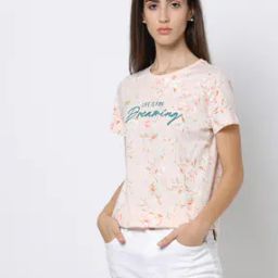 Floral Print Slim Fit Crew-Neck T-Shirt-image-31