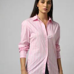 Women Striped Fitted Shirt-image-98