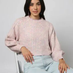 Women Ribbed Regular Fit Pullover-46
