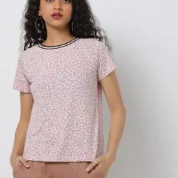 Animal Print Round-Neck Boxy Top-picture-35