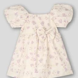 Printed A-Line Dress-image-33