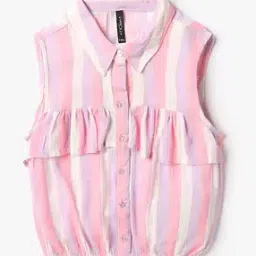 Girls Striped Regular Fit Top-picture-49