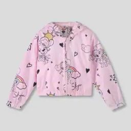 Girls Graphic Print Zip-Front Hoodie-picture-21