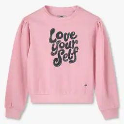 Girls Typographic Print Relaxed Fit Sweatshirt-image-89