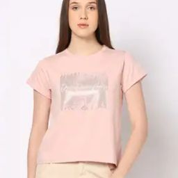 Women Embellished Regular Fit Crew-Neck T-Shirt-image-9