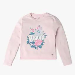 Girls Floral Print Regular Fit Crew-Neck T-Shirt-image-66