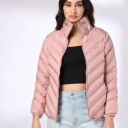 Women Fused Quilted Regular Fit Zip-Front Puffer Jacket-picture-45