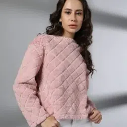 Women Quilted Regular Fit Sweatshirt-picture-51