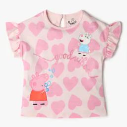 Girls Heart Print Round-Neck T-Shirt-image-46