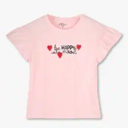 Girls Typographic Print Relaxed Fit Crew-Neck T-Shirt-image-83