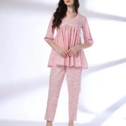 Women Floral Print Top & Pants Set-image-30