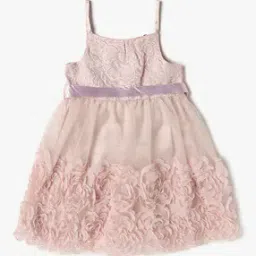 Girls Square-Neck Fit & Flare Dress-image-96