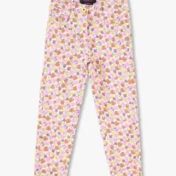 kg frendz Girls Floral Print Slim Fit Trousers-picture-30