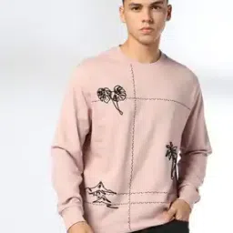 Men Graphic Print Regular Fit Crew-Neck Sweatshirt-image-112