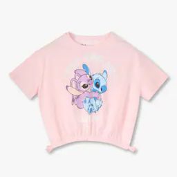 Girls Graphic Print Crew-Neck Blouson T-Shirt-image-81