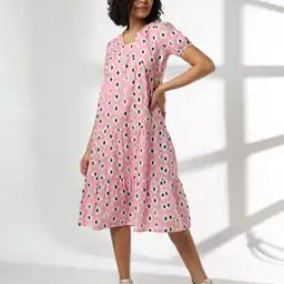Women Printed Tiered Dress-image-43
