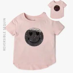 gap kids Reversible Sequinned Embellished Round-Neck T-Shirt-picture-7