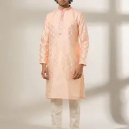 Slim Fit Kurta with Motifs-image-89