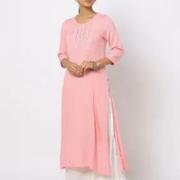 Mirror Embellished Yoke Straight Kurta-image-75