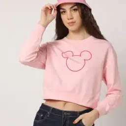 Mickey Mouse Print Relaxed Fit Sweatshirt-image-56
