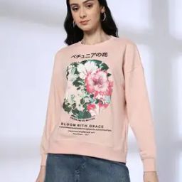 Women Graphic Print Relaxed Fit Sweatshirt-picture-33