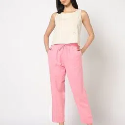 Women Mid-Rise Flat-Front Pants-image-7