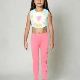 Girls Stars Print Leggings with Elasticated Waist-image-1