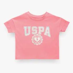 Girls Brand Print Regular Fit Crew-Neck T-Shirt-picture-12
