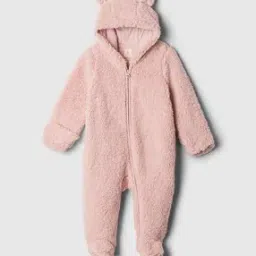 Infants Faux-Fur Zip-Front Romper-image-10