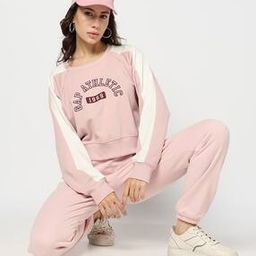 Round-Neck Logo Embroidered Sweatshirt with Raglan Sleeve-image-17