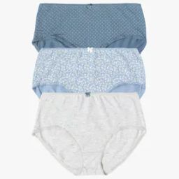 Pack of 3 Stretch Cotton High Rise Full Brief Panty-picture-1