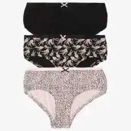 Pack of 3 Women Printed Cotton Hipster Panties-picture-23