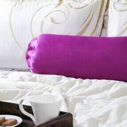Set of 2 Satin Bolster Covers 27" x 7"-image-24