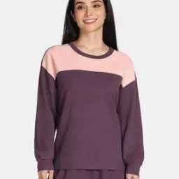 Women Colourblock Regular Fit Sweatshirt-image-83