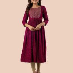 Women Embroidery Flared Kurta-picture-30