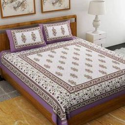 Floral Print Double Bedsheet with 2 Pillow Covers-53