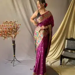 griva designer Women Paithani Woven Saree with Zari Accent-picture-19