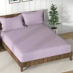 nautica 130 GSM Printed King-Size Bedsheet with Pillow Covers-picture-17
