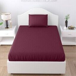 Striped Single Bedsheet with Pillow Cover-picture-50