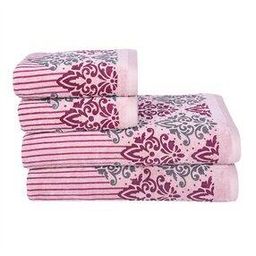 Set of 4 Printed Cotton Bath Towels-image-1